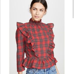 Tartan Ruffled Top